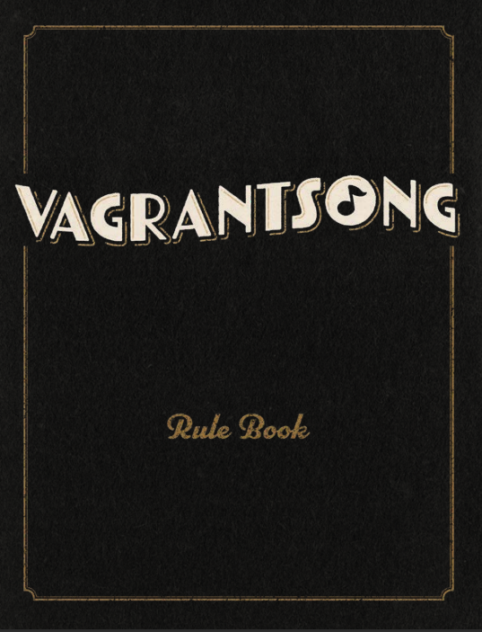 Cover image of the Wyrd Vagrantsong Rulebook v1.1 featuring artwork and title text for the tabletop game rulebook.