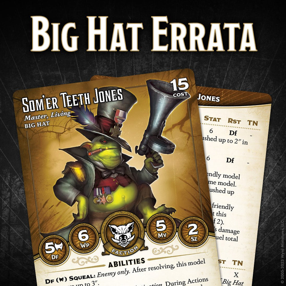 Big Hat Errata Pack - Wyrd Miniatures - Online Store