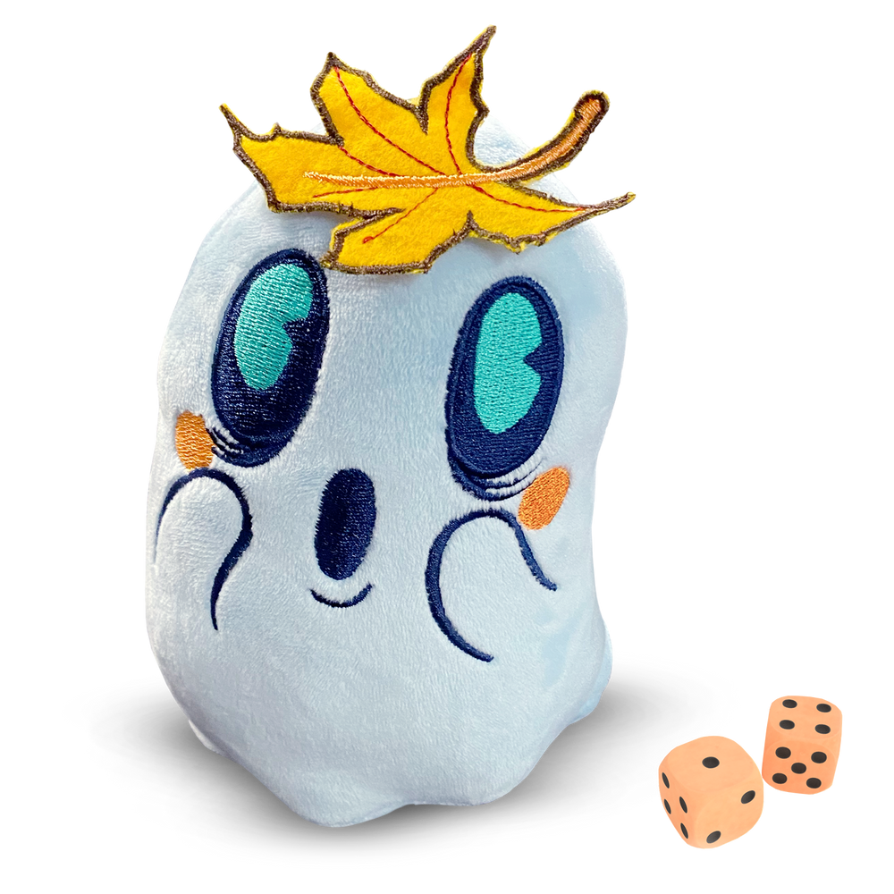 Vagrantsong: Bridge of Leaves Blue Ghost Plush with Dice - Wyrd Miniatures - Online Store