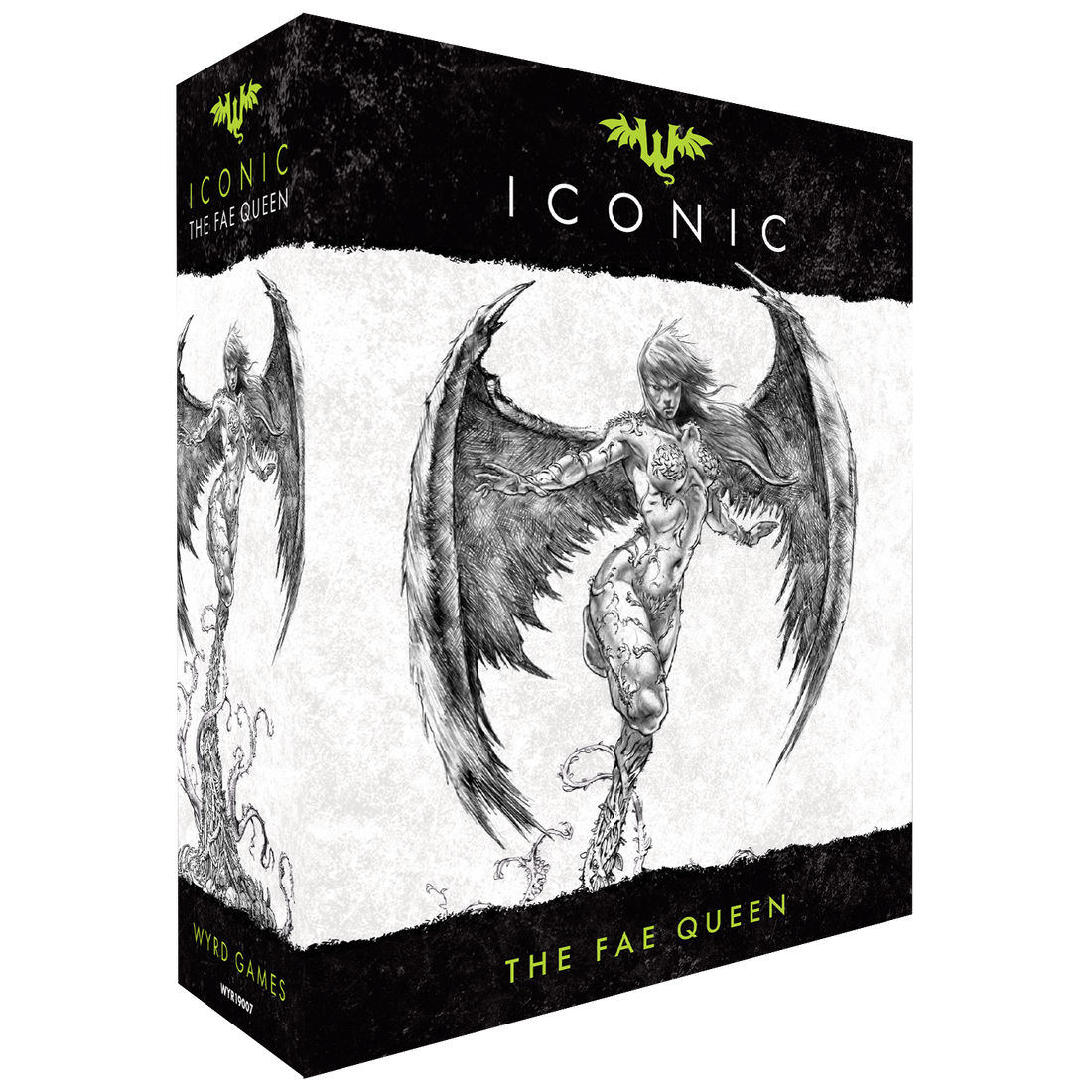 
                    
                      Front view of Wyrd Miniatures Iconic Malifaux Fae Queen box featuring detailed artwork of the mystical fae queen figure.
                    
                  