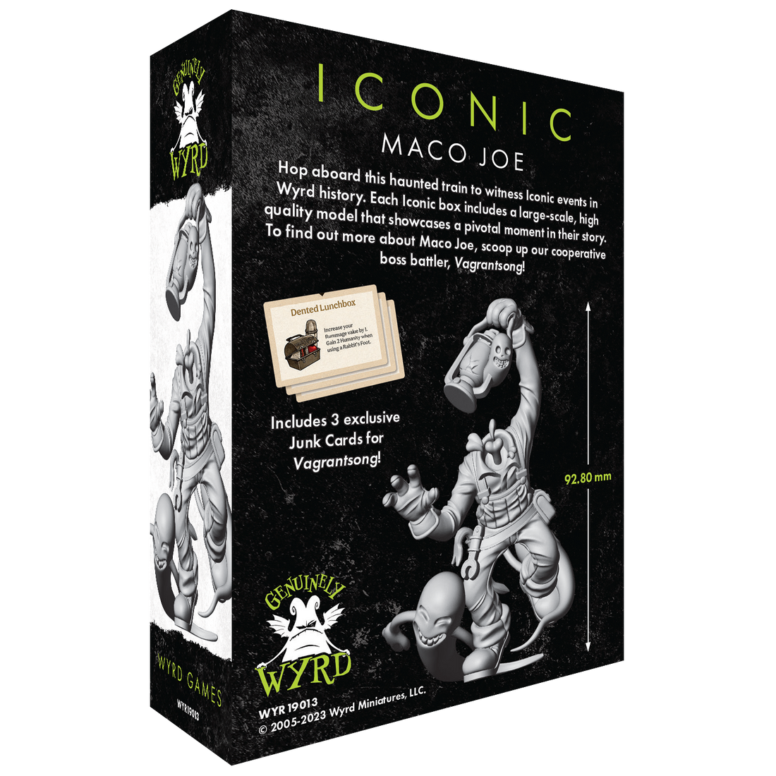 
                    
                      Vagrantsong Iconic Trouble Ahead Maco Joe character card from Wyrd's Vagrantsong series, featuring detailed artwork.
                    
                  
