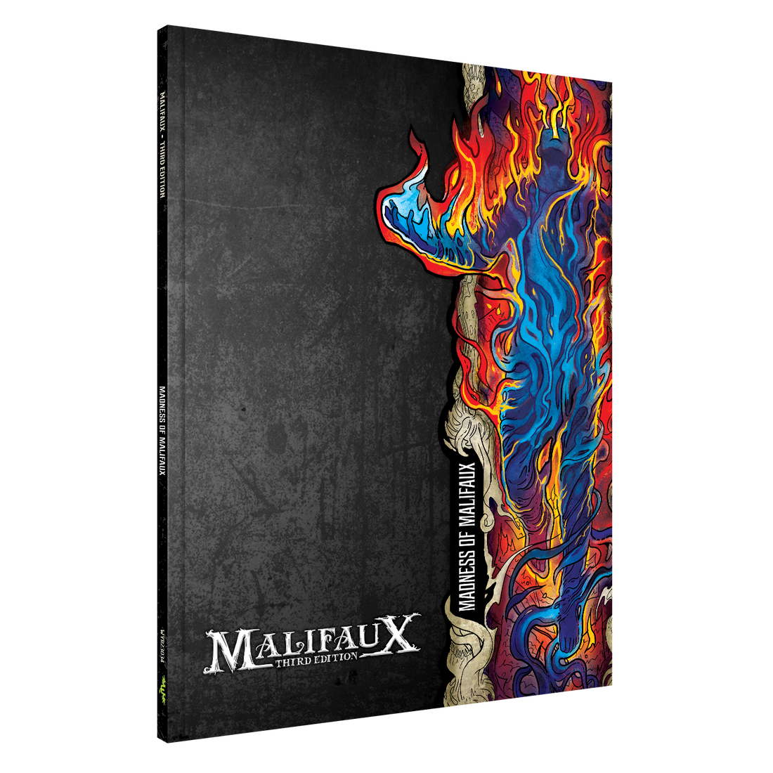 
                    
                      Open image showing the cover of the Madness of Malifaux Expansion Book by Wyrd Miniatures with detailed artwork and title text.
                    
                  
