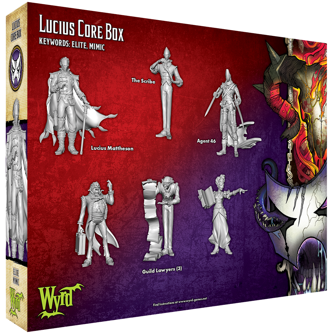 
                    
                      Back view of the Lucius Core Box by Wyrd Miniatures, featuring detailed miniatures and accessories for tabletop gaming.
                    
                  
