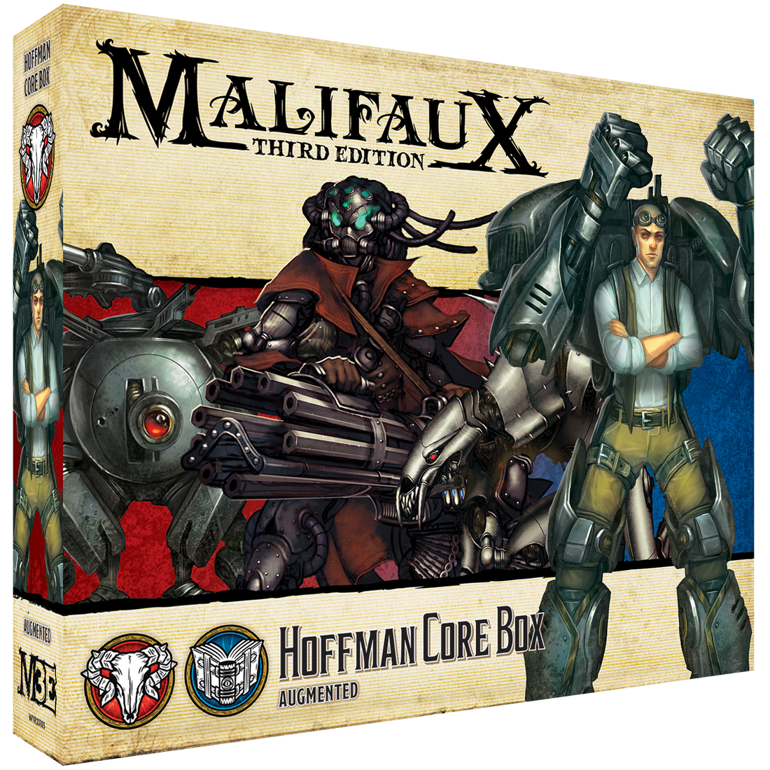 
                    
                      Front view of the Hoffman Core Box by Wyrd Miniatures, featuring miniature figures and detailed packaging design.
                    
                  