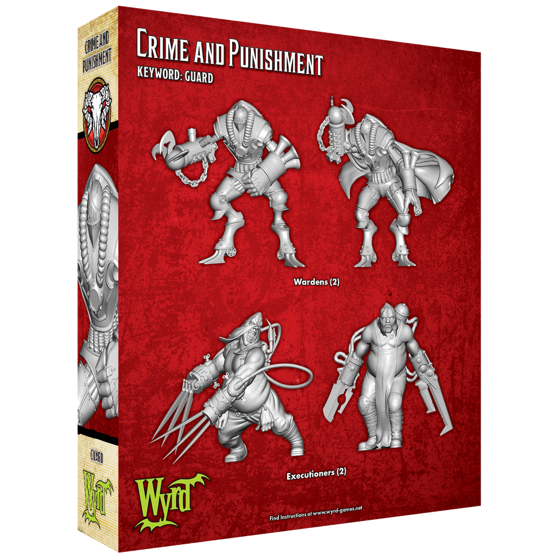 
                    
                      Wyrd Miniatures Crime and Punishment Malifaux Keyword Box showing artwork on the back with detailed illustrations and packaging.
                    
                  