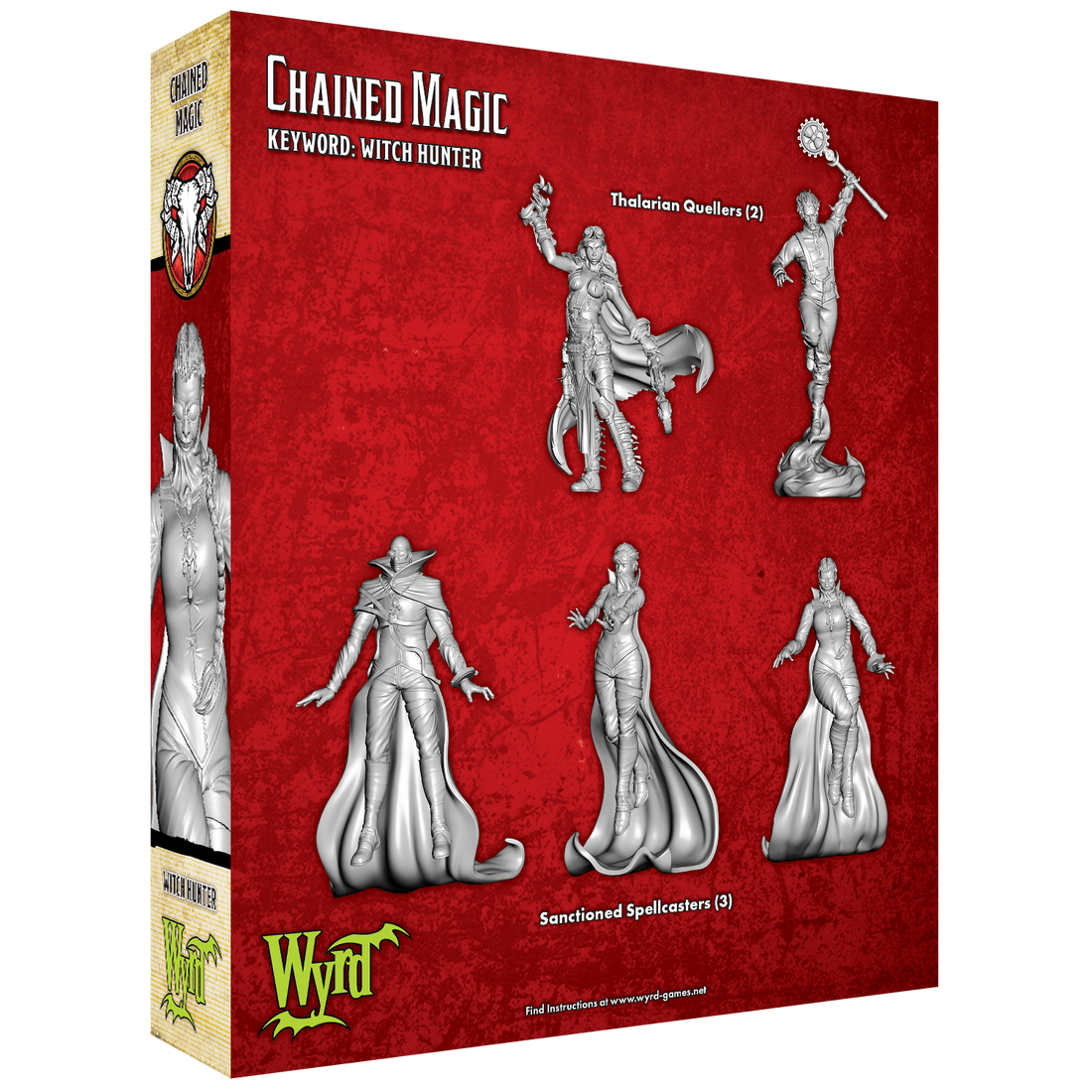 
                    
                      Back view of Wyrd Miniatures' Chained Magic Malifaux miniature, featuring intricate chained details and mystical design elements.
                    
                  