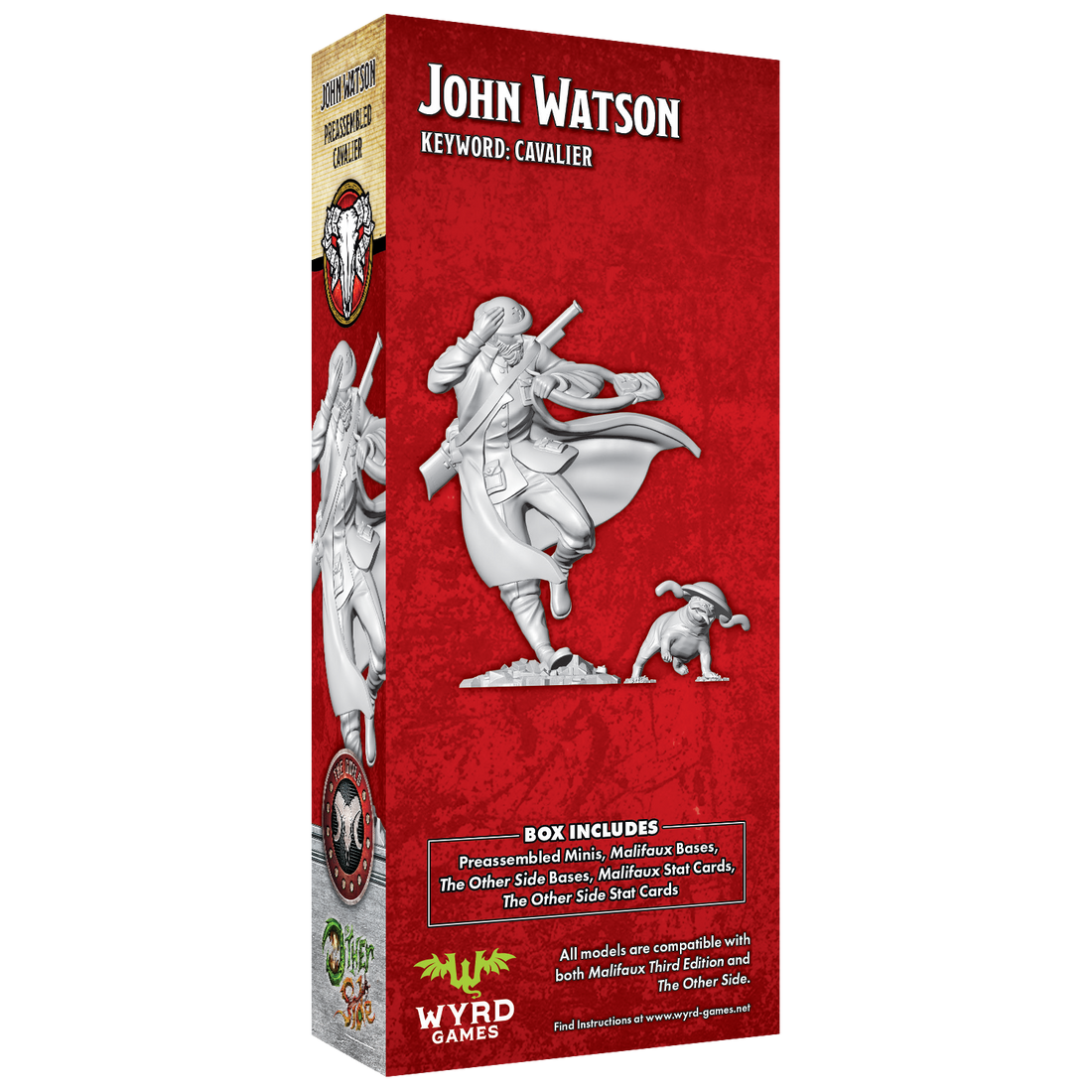 
                    
                      John Watson character box from Wyrd Miniatures' The Other Side series, showing the back of the box with miniature artwork.
                    
                  