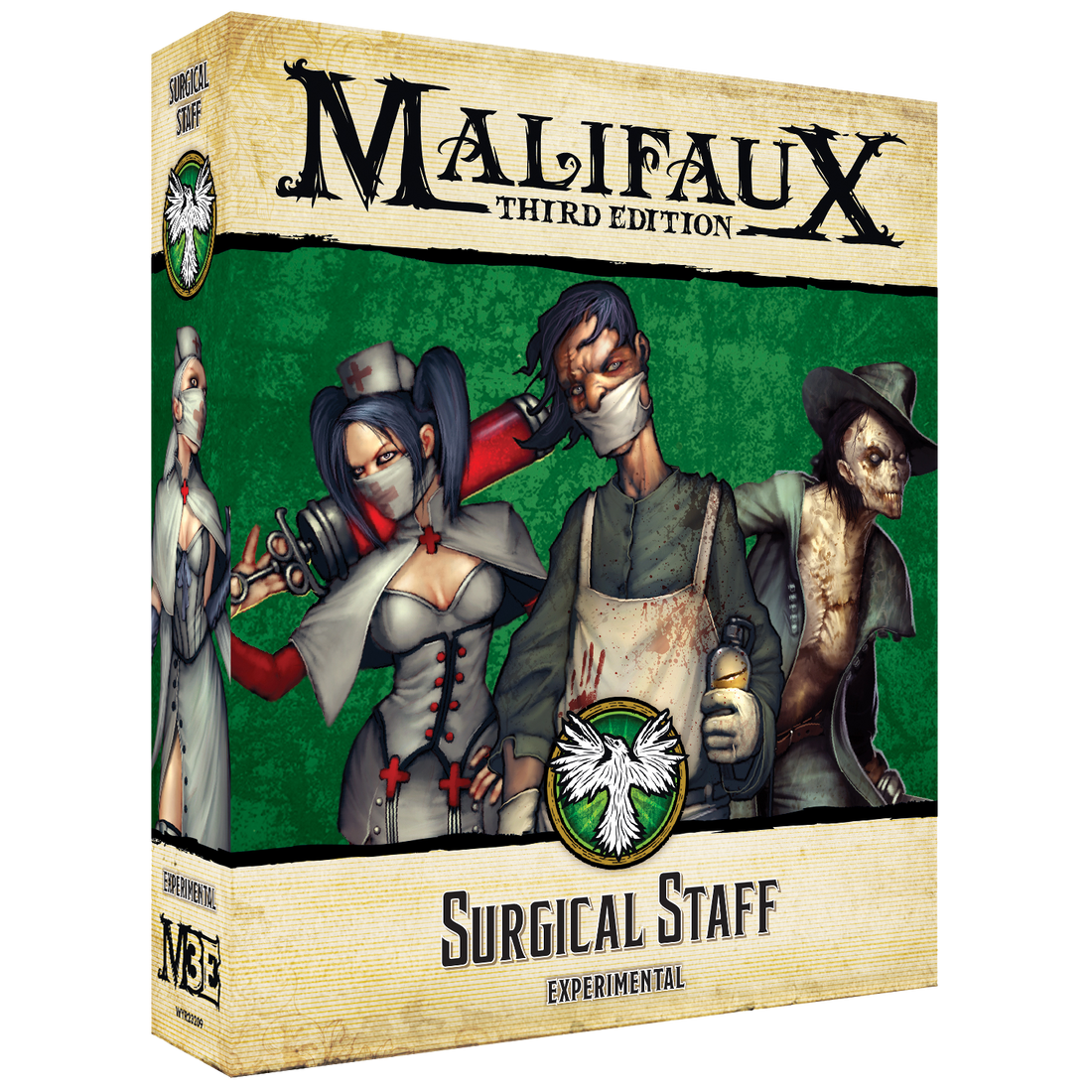 
                    
                      Front view of Wyrd Miniatures Surgical Staff figure, detailed miniature model for tabletop gaming or display.
                    
                  