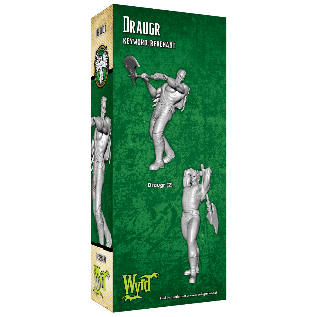 
                    
                      Back view of a Draugr miniature from Wyrd Miniatures, featuring detailed undead warrior with armor and ancient weaponry.
                    
                  