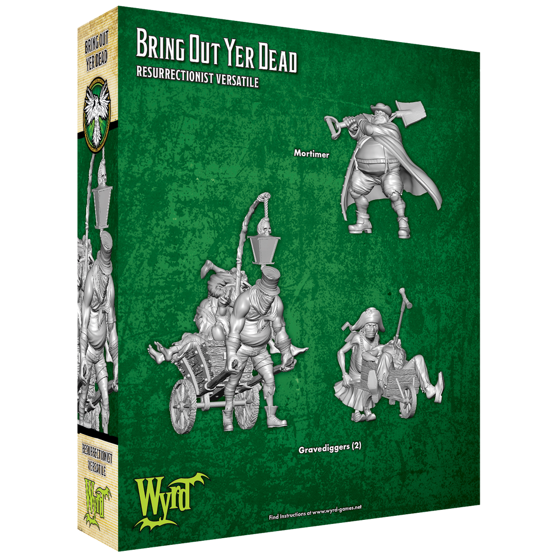 
                    
                      Back of Wyrd Miniatures Bring Out Yer Dead toy or game piece featuring detailed design and branding.
                    
                  