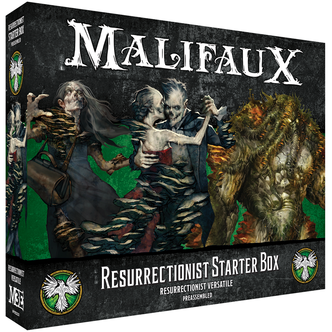 
                    
                      Resurrectionist Starter Box for Malifaux by Wyrd Miniatures, featuring miniatures, cards, and tokens for gameplay.
                    
                  