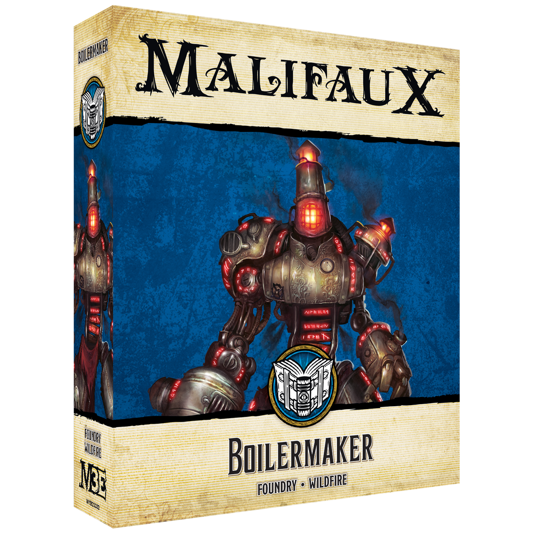 
                    
                      Front view of Wyrd Miniatures Boilermaker Malifaux Keyword Box for tabletop gaming, featuring detailed miniature figures.
                    
                  