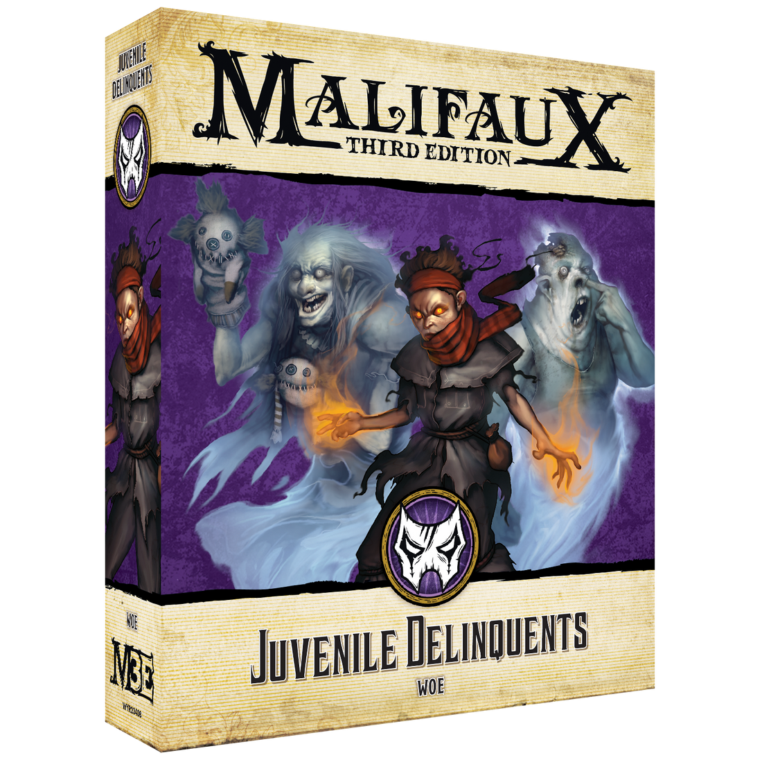 
                    
                      Front view of Wyrd Miniatures Juvenile Delinquents miniatures set featuring young troublemakers with rebellious poses
                    
                  