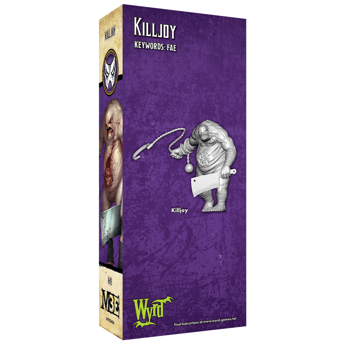 
                    
                      Back view of Wyrd Miniatures Killjoy figure with detailed costume and accessories, showing intricate paintwork and craftsmanship.
                    
                  