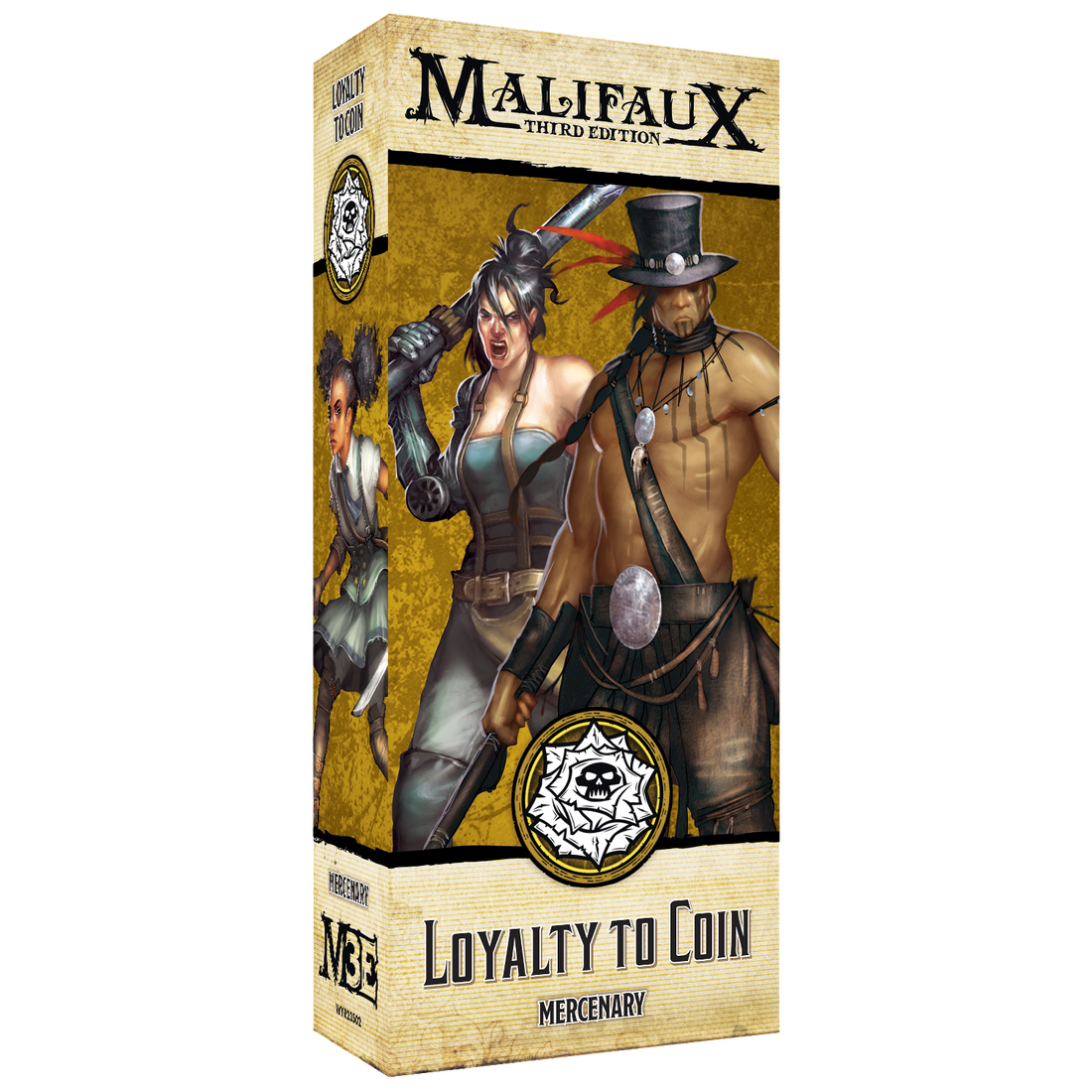 
                    
                      Front view of Wyrd Miniatures Loyalty to Coin figurine, a detailed metal miniature for tabletop gaming or display.
                    
                  