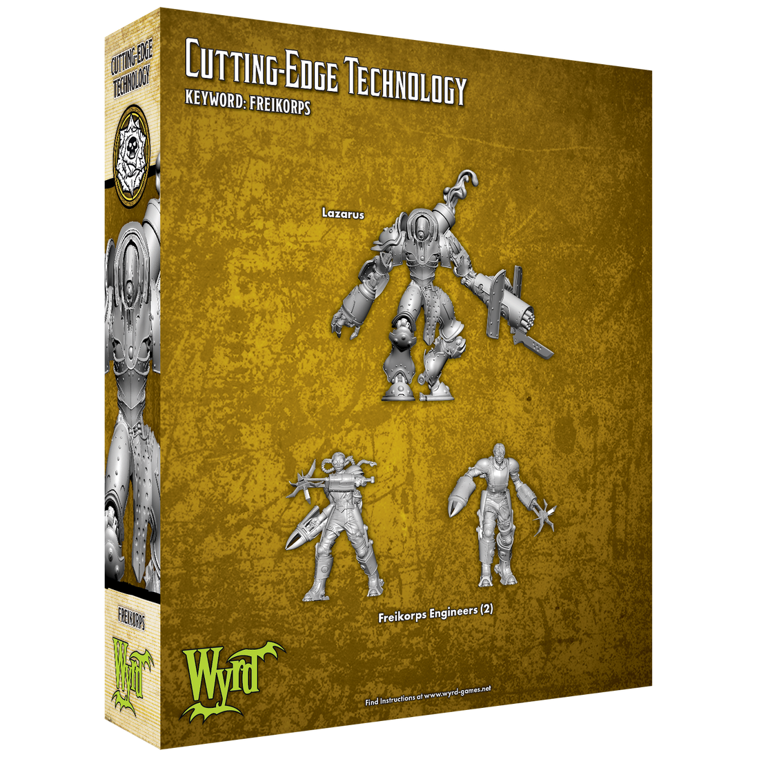 
                    
                      Back view of Wyrd Miniatures' Cutting-Edge Technology Malifaux miniature, showcasing detailed sci-fi armor and futuristic design.
                    
                  