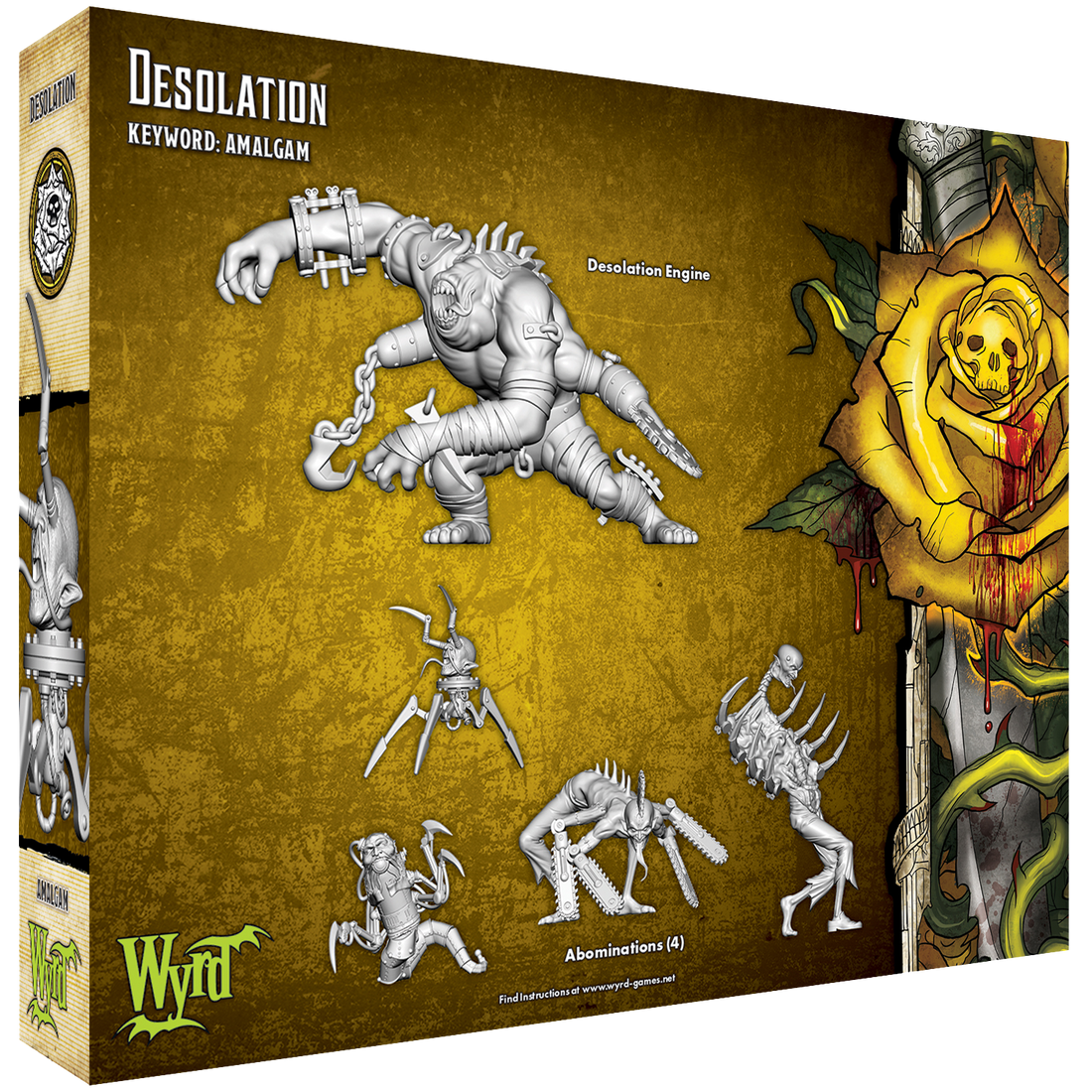 
                    
                      Back view of Wyrd Miniatures Desolation model, detailed fantasy figure with dark, intricate armor and mystical elements.
                    
                  