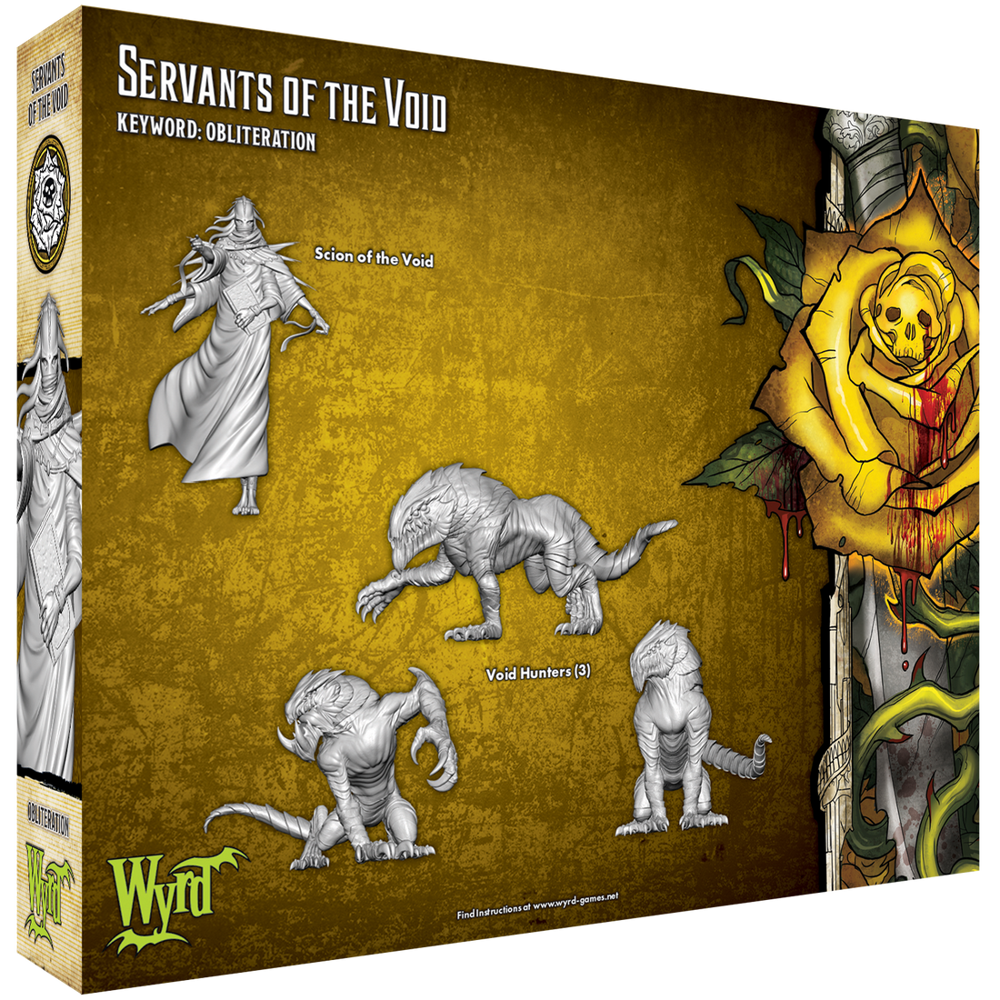 
                    
                      Back view of Wyrd Miniatures Servants of the Void model, featuring dark cloaks and intricate details on a miniature figure.
                    
                  