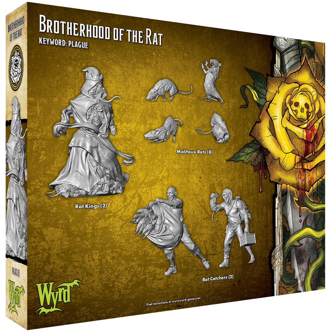 
                    
                      Brotherhood of the Rat toy from Wyrd Miniatures, featuring detailed rat-themed figures for tabletop gaming.
                    
                  