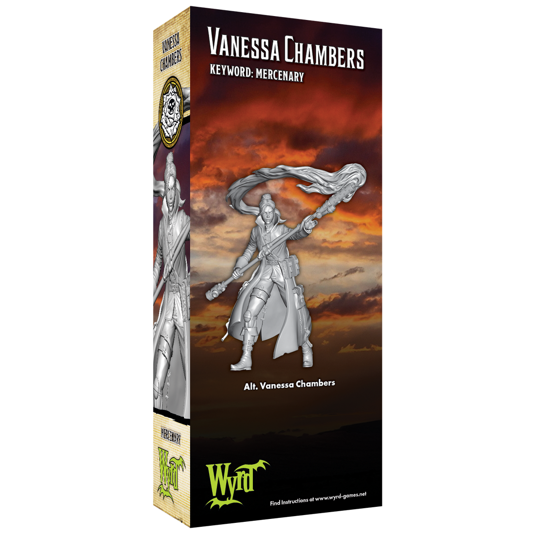 
                    
                      Back view of Wyrd Miniatures Alt Vanessa toy figure from the Toys & Games collection, showing detailed costume and pose.
                    
                  