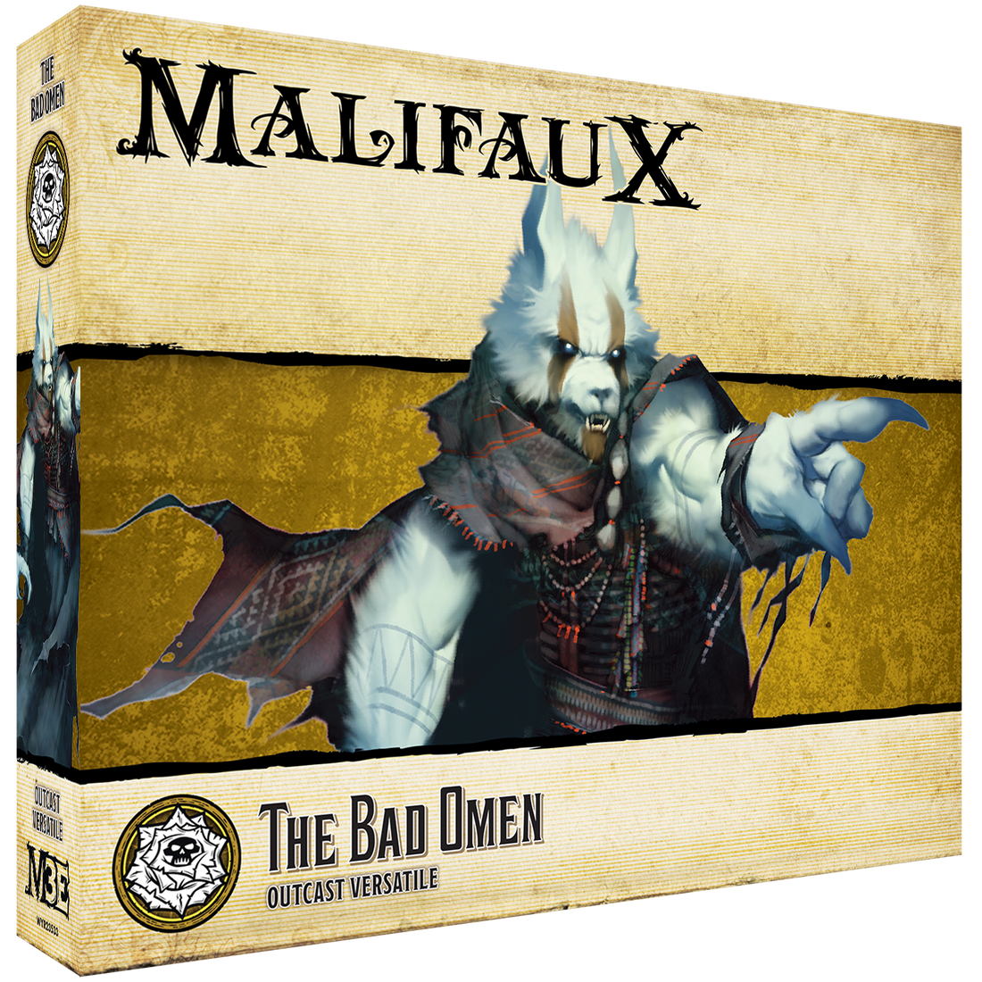 
                    
                      Front view of The Bad Omen miniature from Wyrd Miniatures, showing detailed gothic-style figure with dark armor and ominous pose.
                    
                  