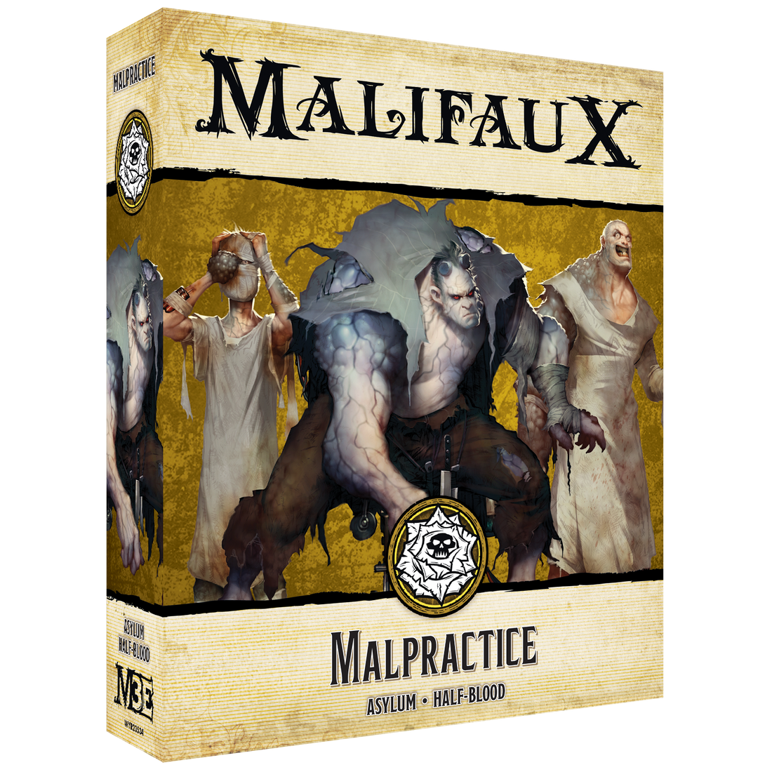 
                    
                      Front view of Wyrd Miniatures Malpractice tabletop game figure with detailed armor and weaponry.
                    
                  