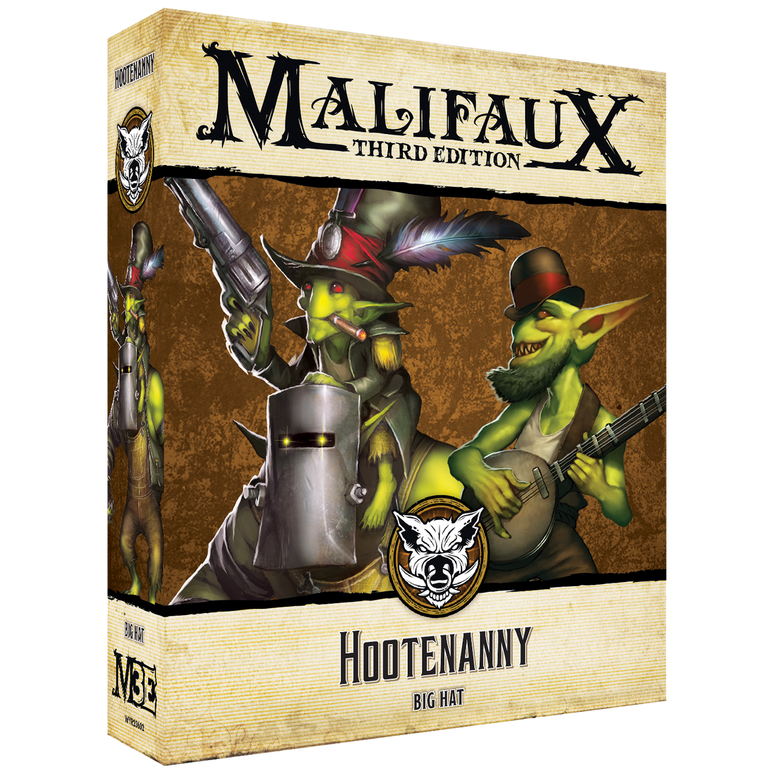 
                    
                      Front view of Wyrd Miniatures Hootenanny figurine, a detailed fantasy character with colorful clothing and accessories.
                    
                  