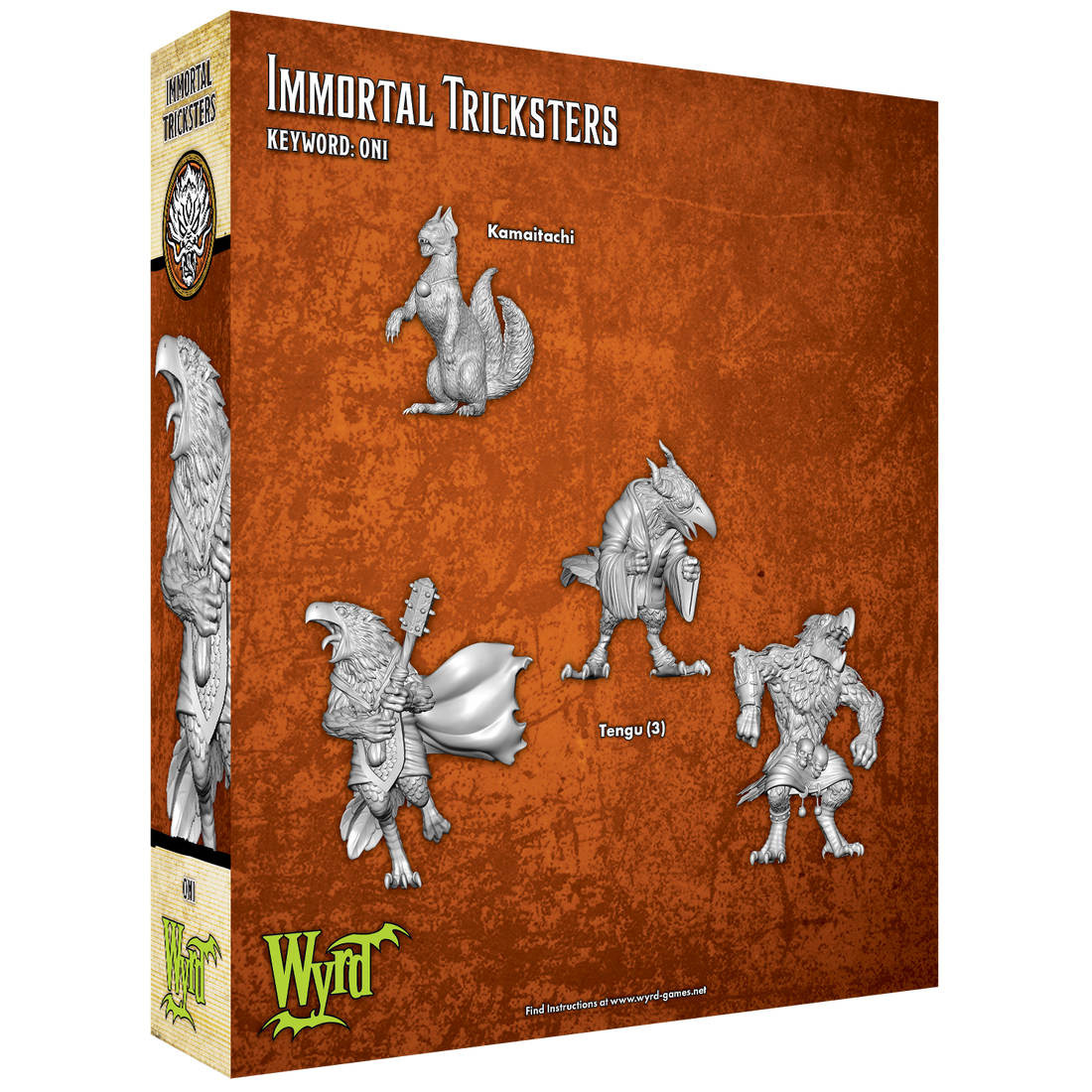 
                    
                      Back view of Wyrd Miniatures' Immortal Tricksters figurine, showing detailed sculpting and dynamic pose.
                    
                  