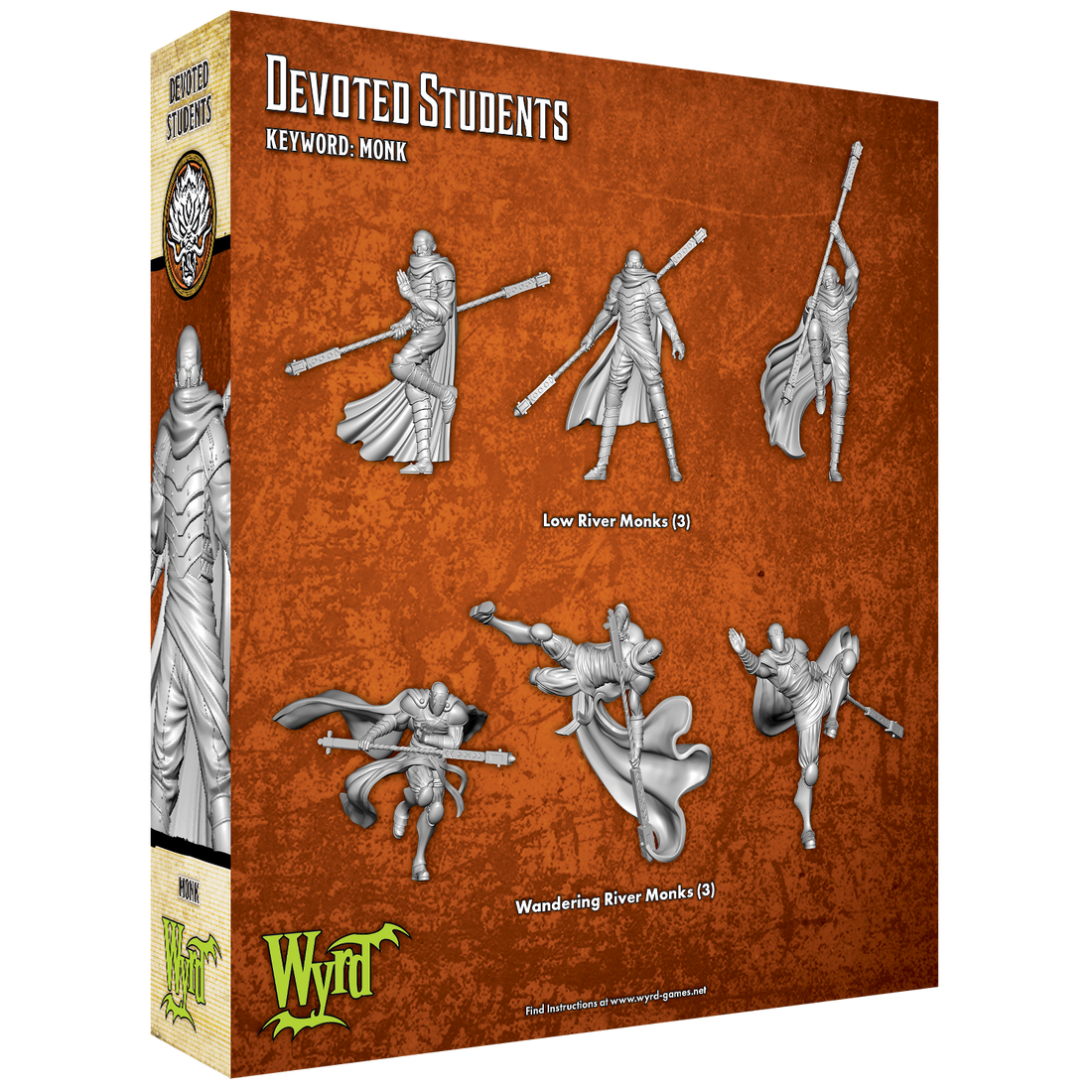
                    
                      Back view of Wyrd Miniatures Devoted Students figure, showing detailed robes and accessories on painted miniature model.
                    
                  