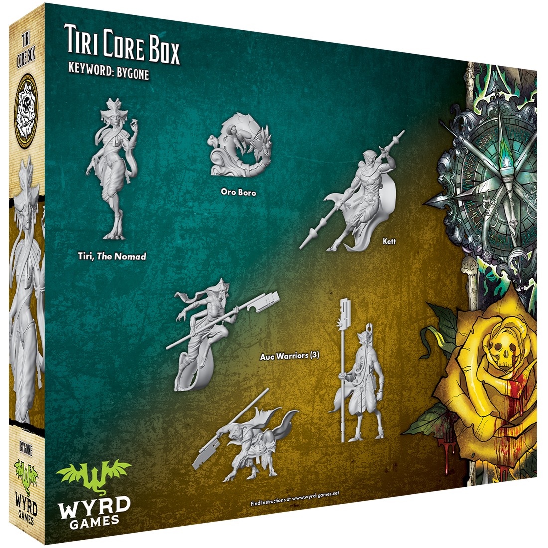 
                    
                      Back view of the Wyrd Miniatures Tiri Core Box showing detailed miniature figures and packaging for tabletop gaming.
                    
                  
