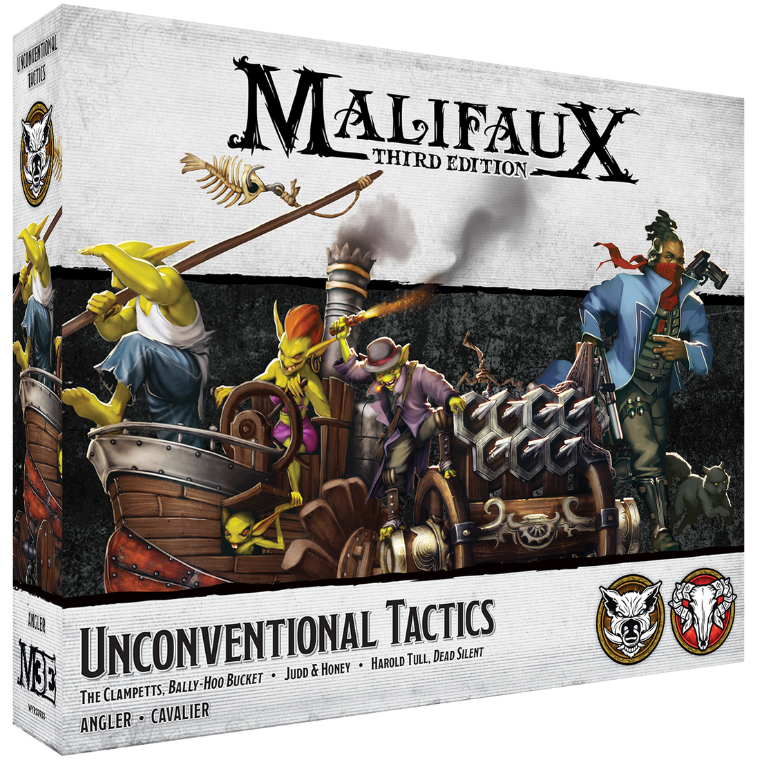 
                    
                      Front view of Wyrd Miniatures' Unconventional Tactics game box featuring artwork and title on the cover.
                    
                  