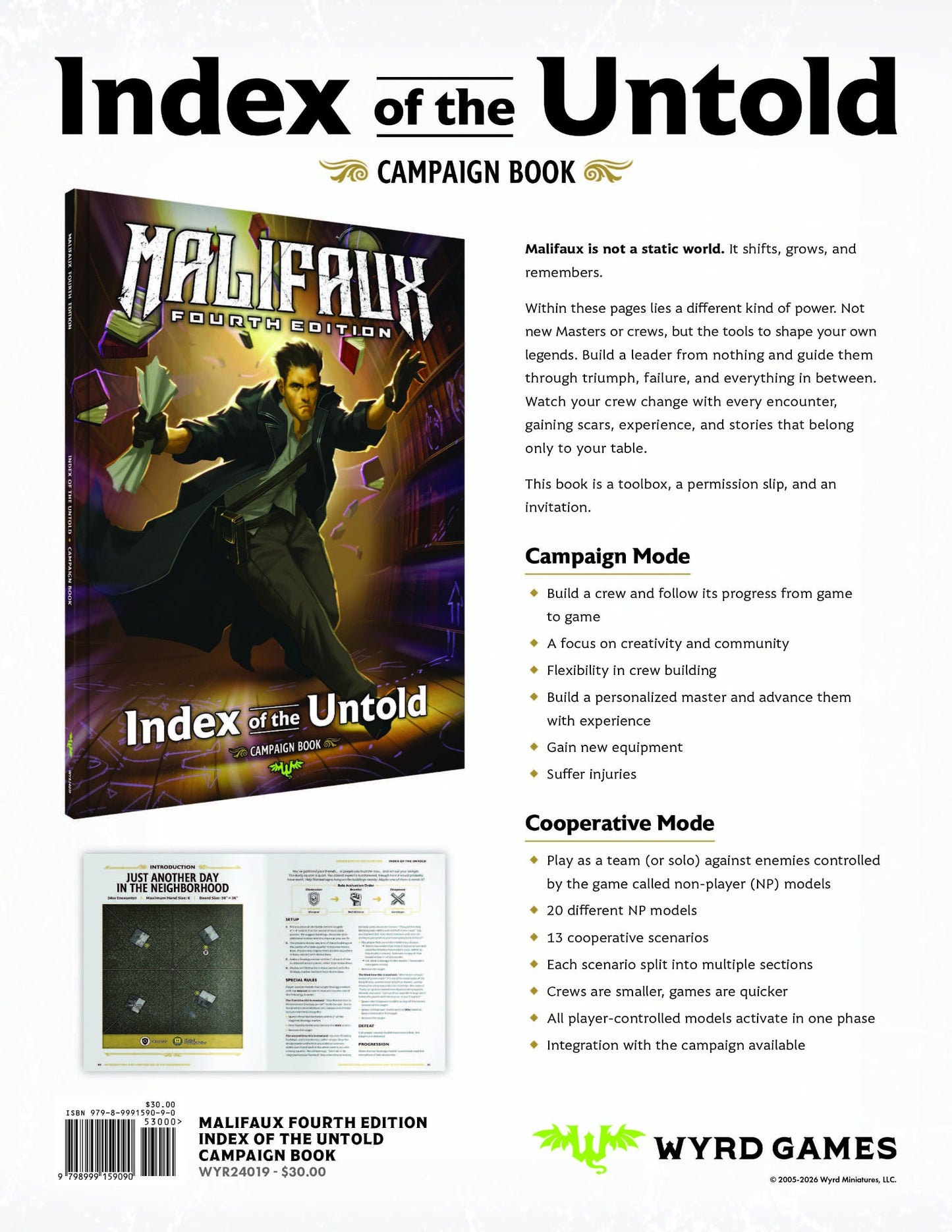 
                  
                    Malifaux Fourth Edition Index of the Untold Campaign Book Cover
                  
                