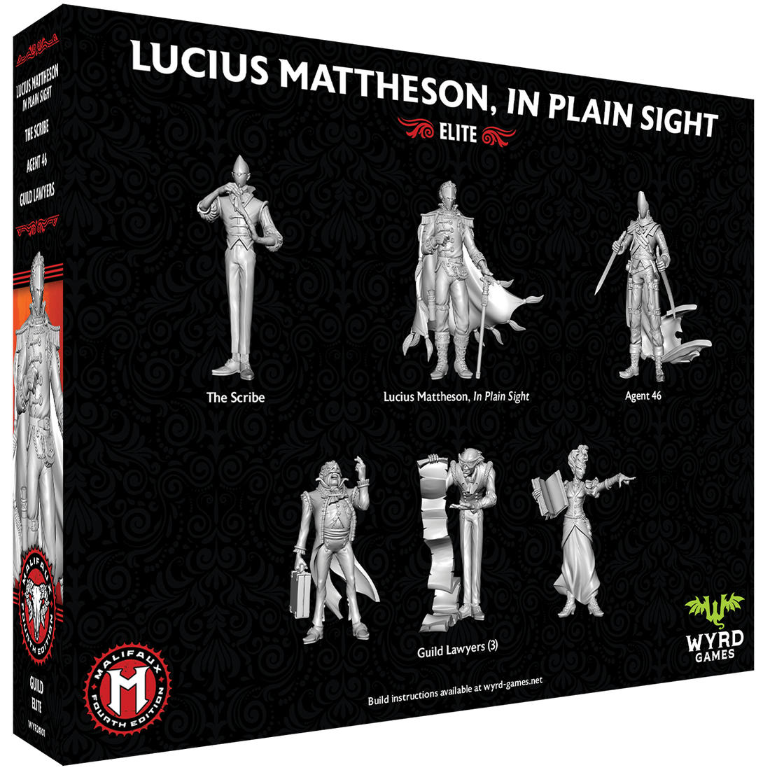 
                    
                      Malifaux Fourth Edition: Lucius Mattheson miniature from Wyrd Miniatures' core box, shown from the back view.
                    
                  