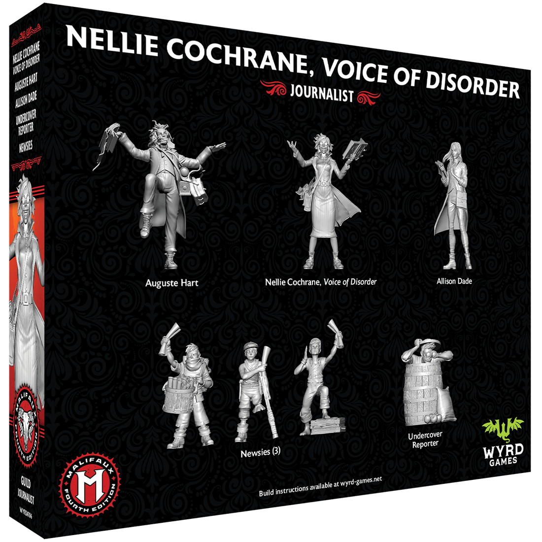
                    
                      Malifaux Fourth Edition Nellie, Voice of Disorder miniature from Wyrd Miniatures core box, featuring a detailed character figure.
                    
                  