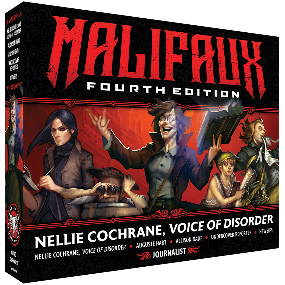 
                    
                      Malifaux Fourth Edition Nellie, Voice of Disorder miniature from Wyrd Miniatures' core box, front view showing detailed figure.
                    
                  