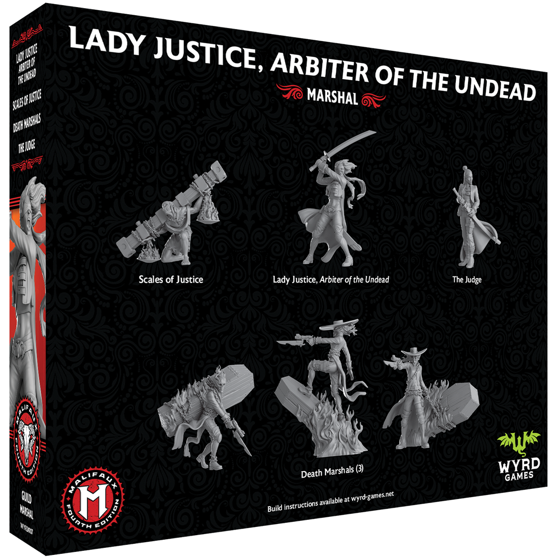 
                    
                      Malifaux Fourth Edition: Lady Justice, Arbiter of the Undead box back
                    
                  
