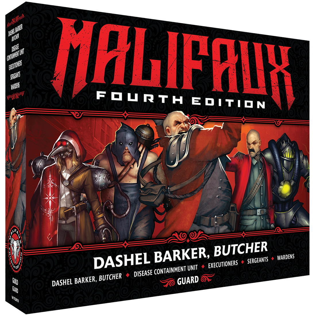 
                    
                      Malifaux Fourth Edition: Dashel Barker, Butcher box front
                    
                  