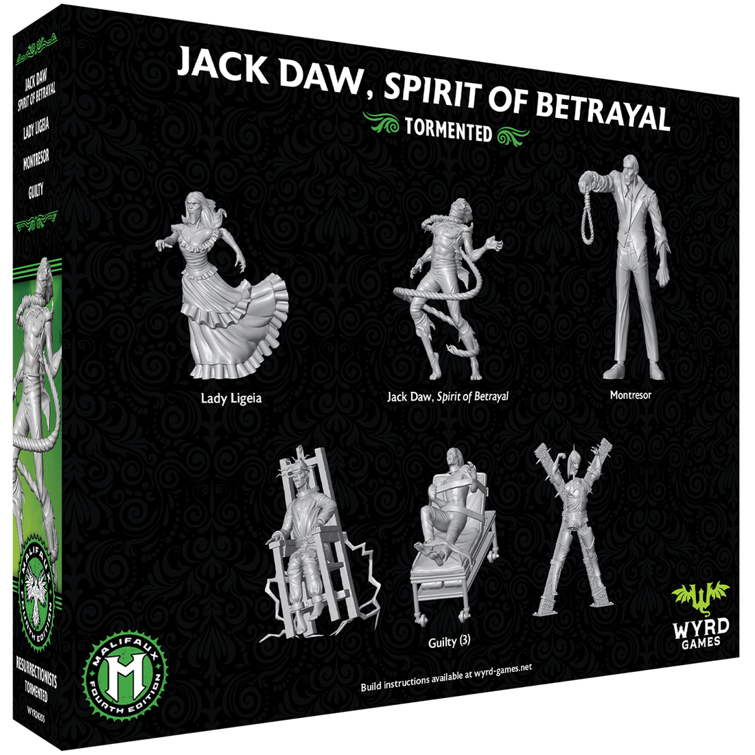 
                    
                      Malifaux Fourth Edition Jack Daw Spirit of Betrayal miniature from Wyrd Miniatures' core box set, shown from the back.
                    
                  