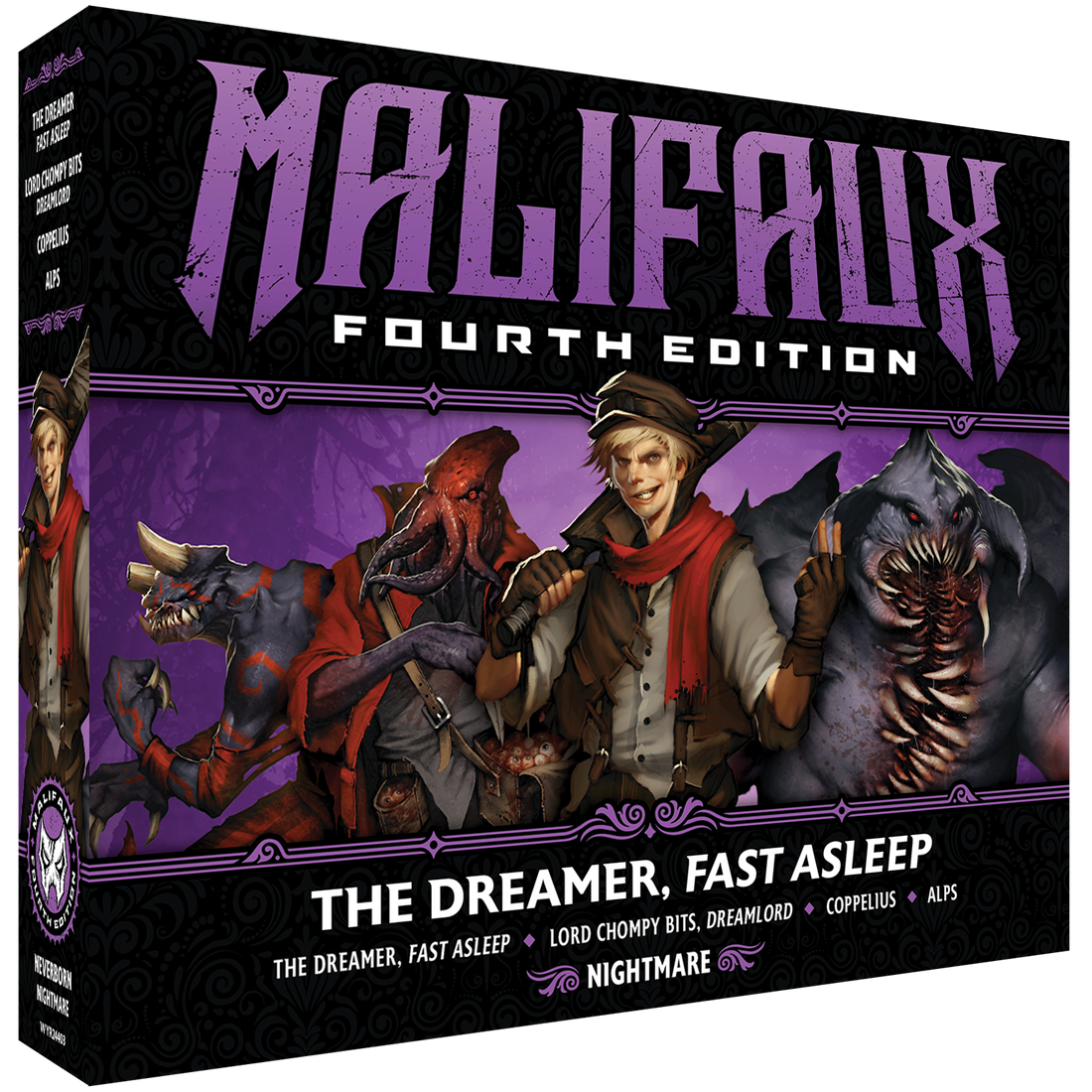 
                    
                      Malifaux Fourth Edition: The Dreamer, Fast Asleep core box by Wyrd Miniatures, featuring detailed miniature and artwork.
                    
                  