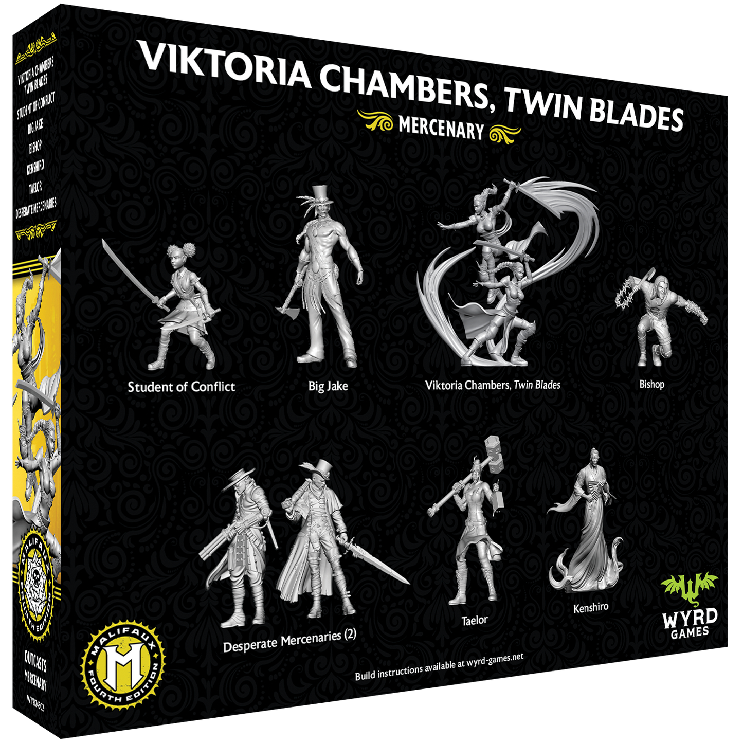 
                  
                    Viktoria Chambers from Malifaux Fourth Edition wielding twin blades, detailed miniature with intricate armor and weapon design.
                  
                