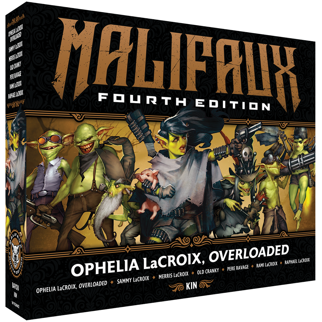 
                    
                      Malifaux Fourth Edition: Ophelia LaCroix, Overloaded box front
                    
                  