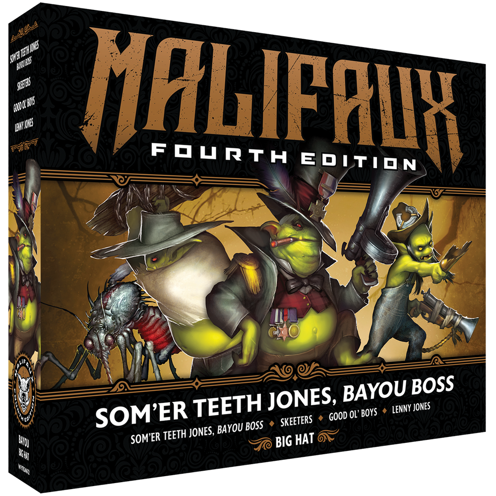 Malifaux Fourth Edition: Som’er Teeth Jones, Bayou Boss box front