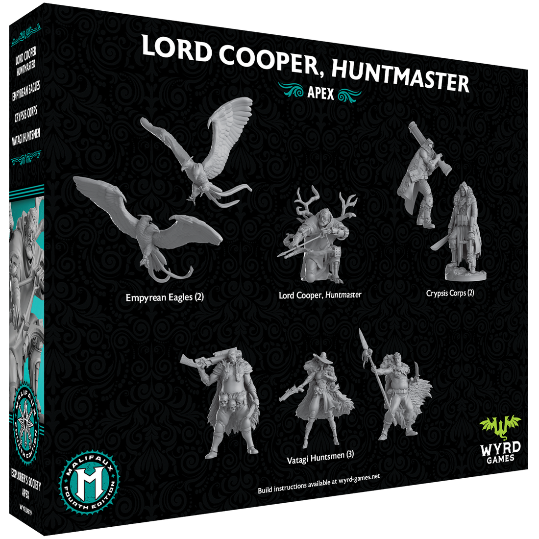 
                    
                      Malifaux Fourth Edition: Lord Cooper, Huntmaster box back
                    
                  