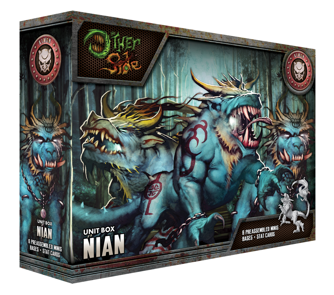 
                    
                      Wyrd Miniatures Nian The Other Side unit box front showing detailed miniature figure and packaging.
                    
                  