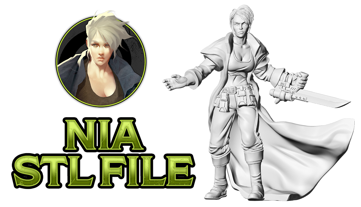 Echoes of the Breach - Fractured Futures: Nia Model STL File – Wyrd ...