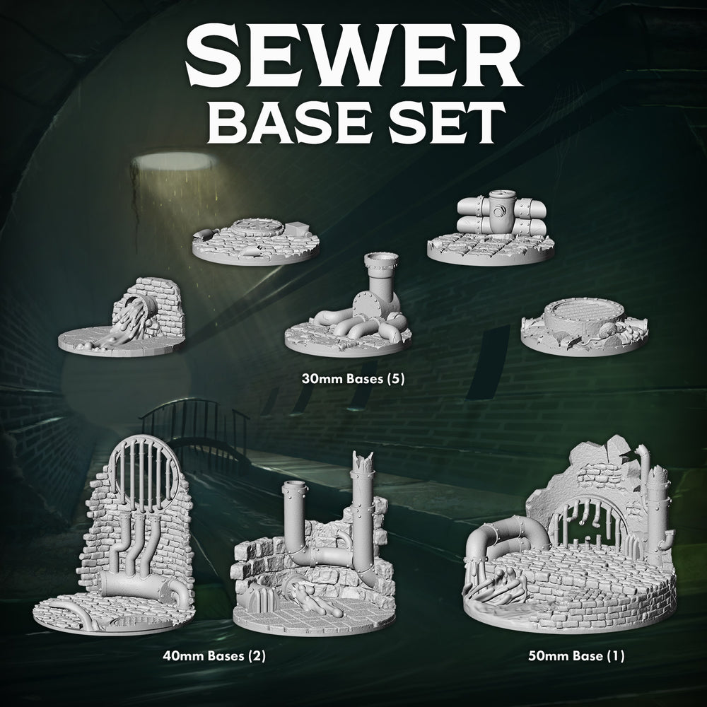 Malifaux Sewer Base Inserts - Exclusive STL Files - Wyrd Miniatures - Online Store