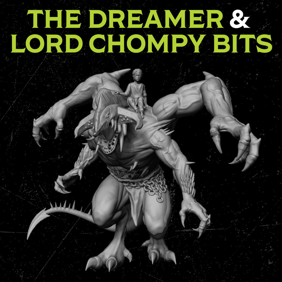 
                    
                      Nightmare Edition Lord Chompy Bits with Dreamer miniature from Wyrd Miniatures, featuring detailed sculpt and dark fantasy design.
                    
                  