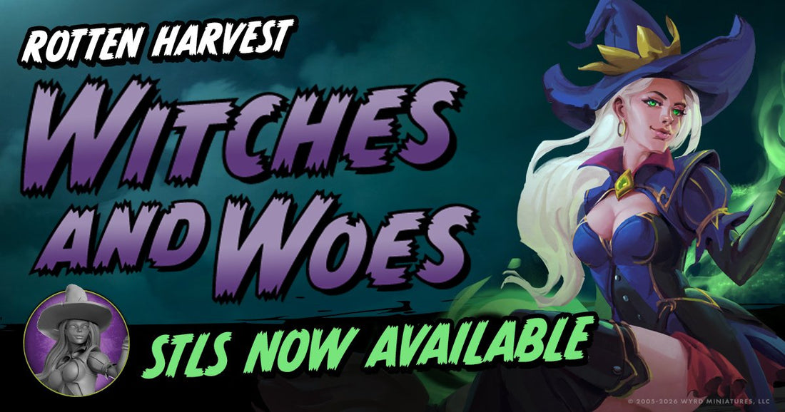 
                    
                      Rotten Harvest Witches and Woes digital STL release artwork featuring Pandora in her witch costume.
                    
                  