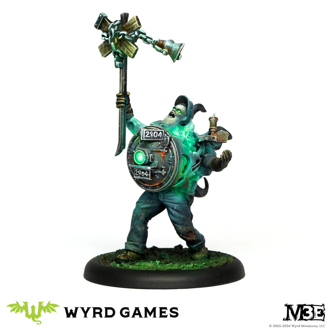 
                    
                      Wyrd Miniatures Cayce Jones figure, detailed painted miniature of a character in elaborate costume and armor.
                    
                  