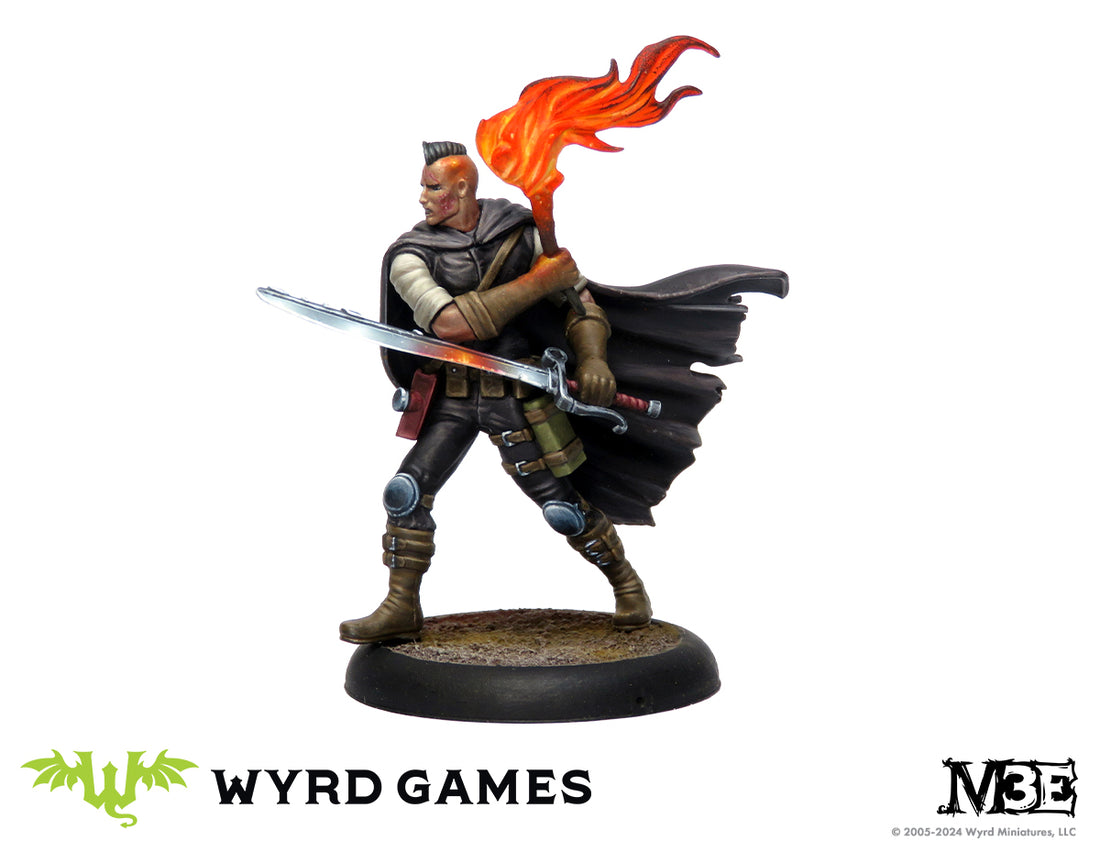 
                    
                      Malifaux Burning Bridges keyword box featuring Wyrd Miniatures' Elijah Borgmann miniature in detailed pose.
                    
                  